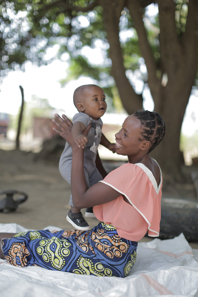 A mom and baby participate in our responsive parenting programs to support healthy relationships between children and caregivers.