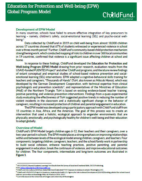 Child-Friendly Spaces Toolkit Report