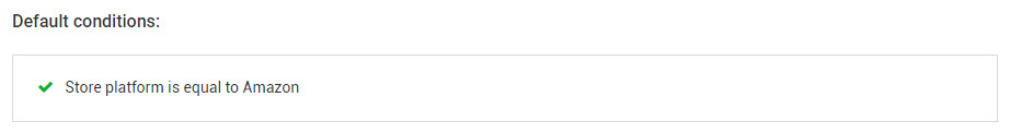 Amazon Reputation settings