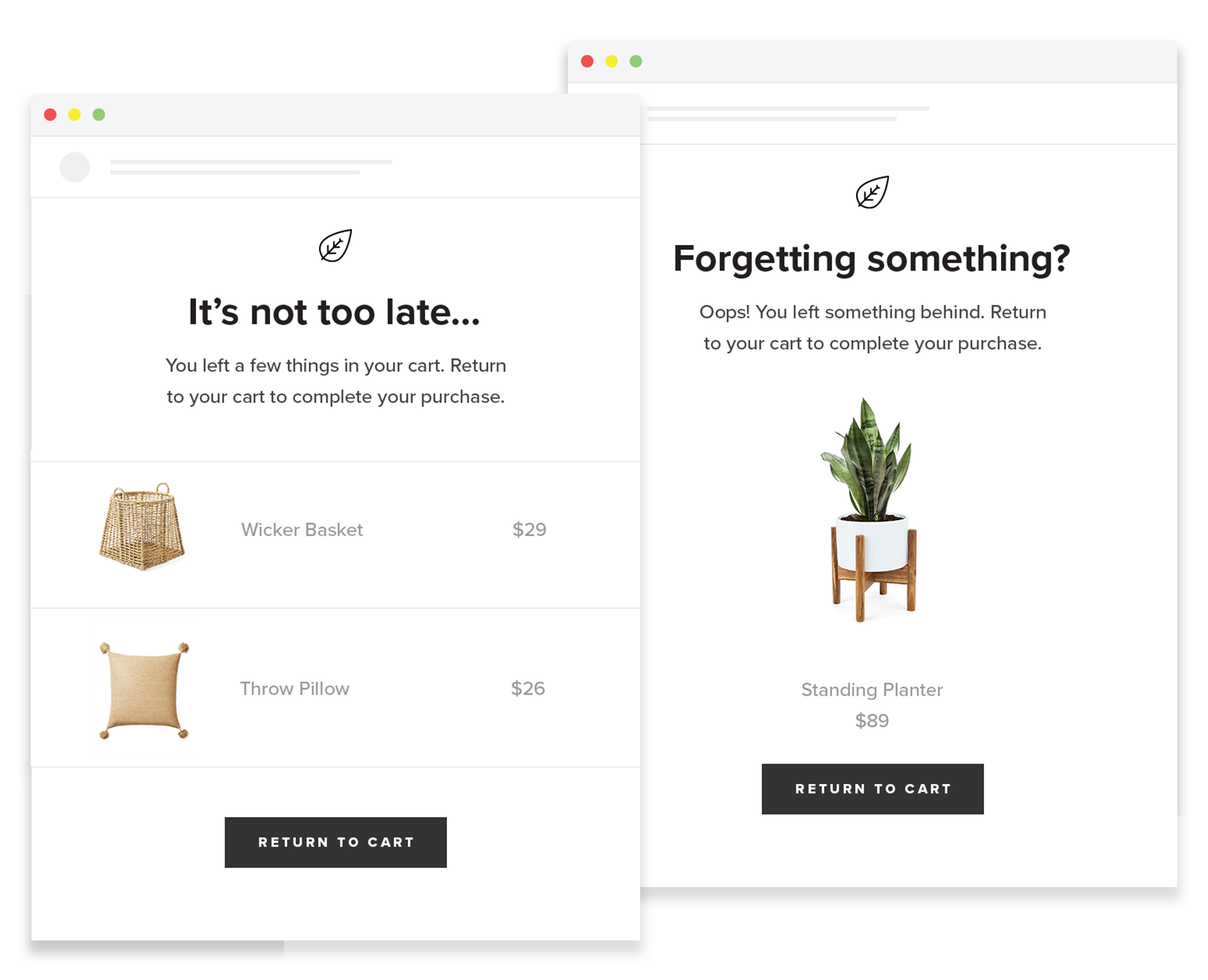 Abandoned Cart emails