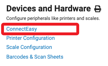 ConnectEasy is located in Devices and Hardware