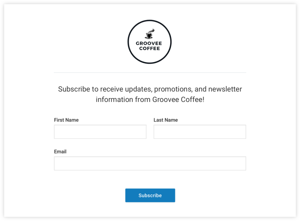 Email singup forms from ShippingEasy